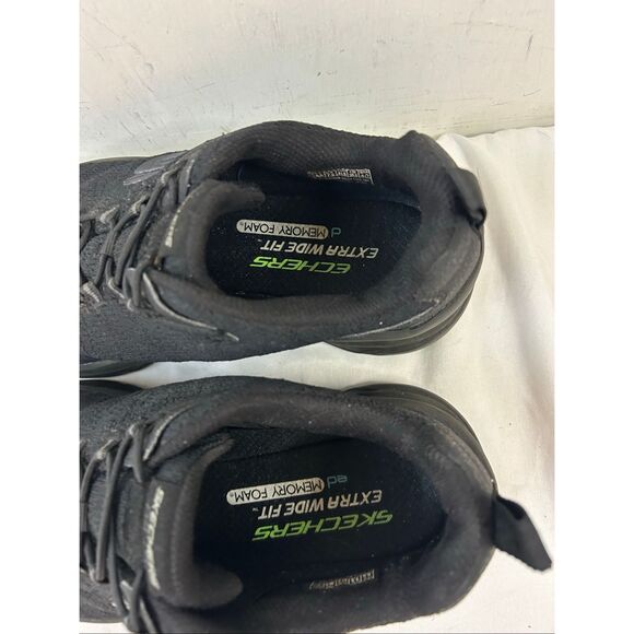 8.5 Black Men 8.5 Skechers extra wide fit memory foam #23204sww - Picture 3 of 10